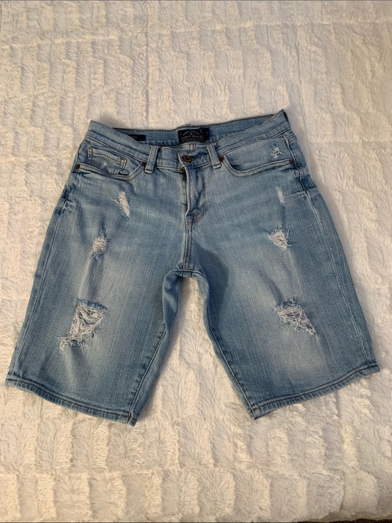 Lucky Brand Pants - Lucky Brand Light Wash Distressed Denim Bermuda Shorts